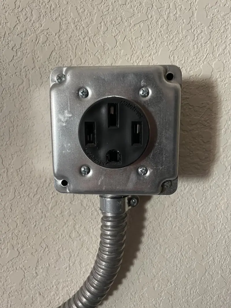 NEMA 14-50 outlet installed for Smart Home Electrical in Hilliard